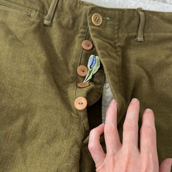 Vintage 40s Military Wool Gaberdine Field Trouser 32 Waist - Picture 3 of 7